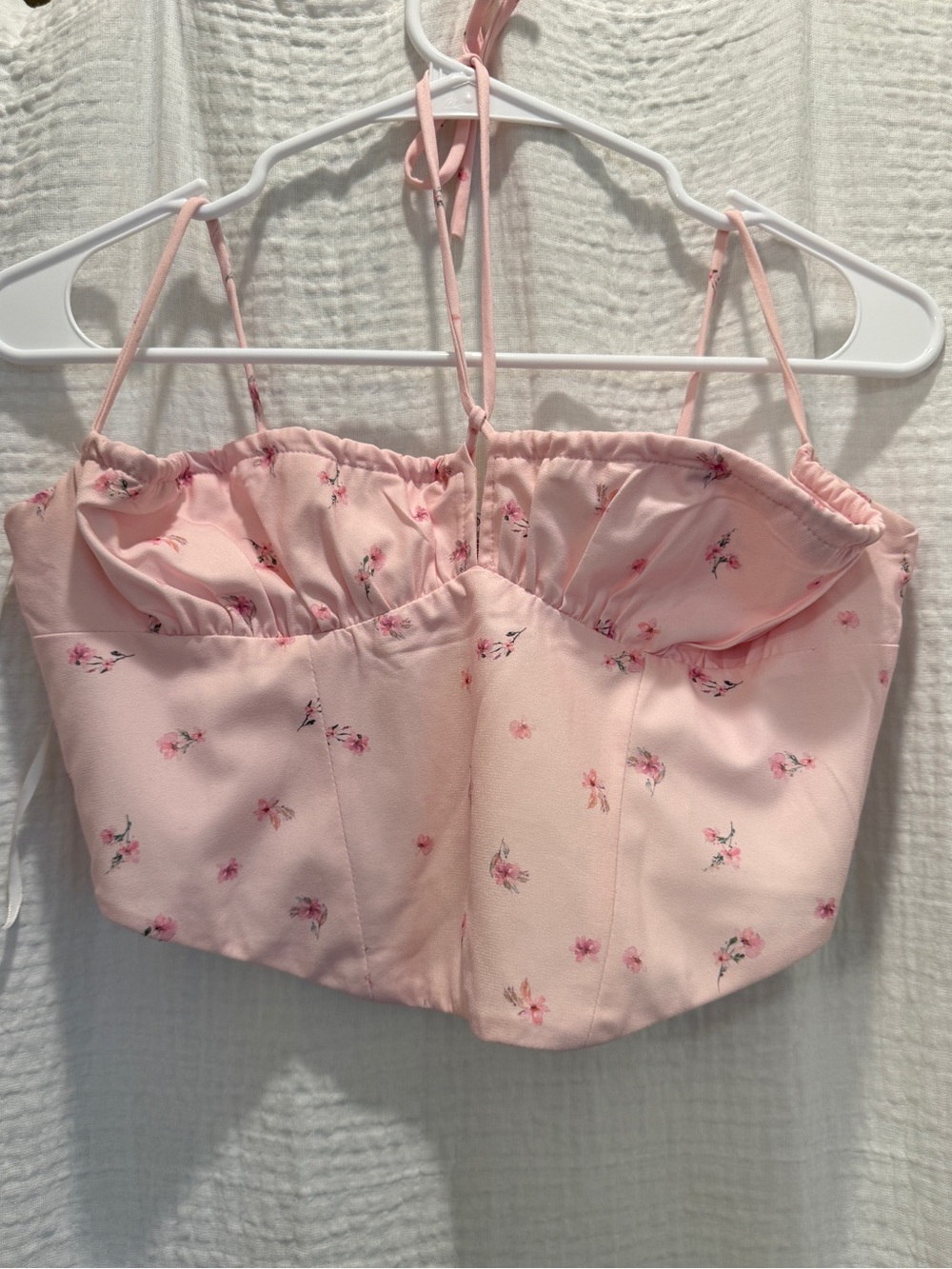 White Fox Boutique Strung Them Along Floral Bustier Top